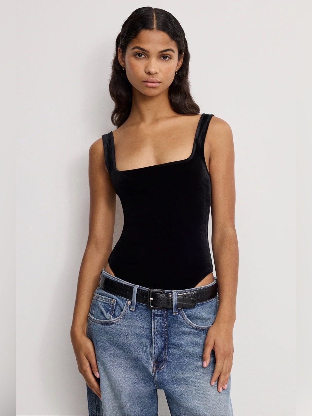 Good American - Velvet Modern Tank Bodysuit